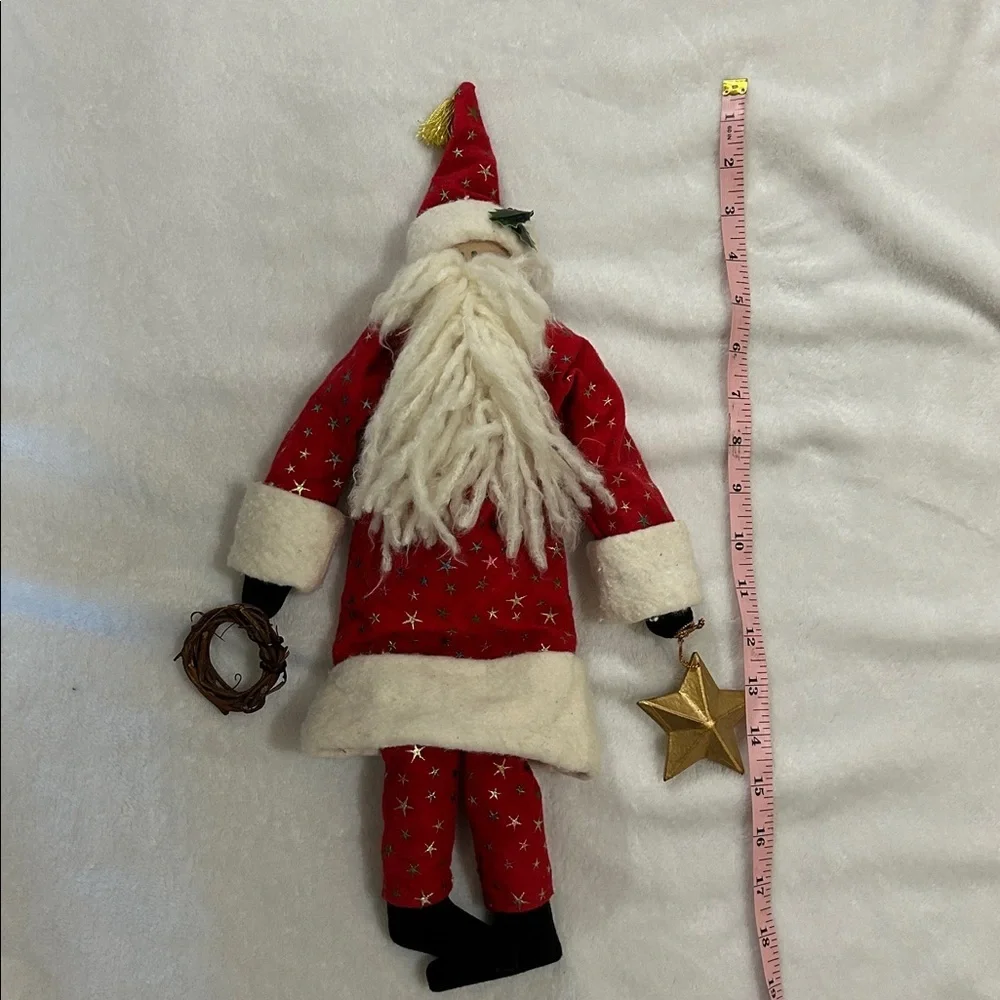 Festive Santa Claus Holiday Decoration - Red and White